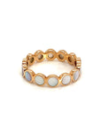 18K Rose Gold Round Small Mother Of Pearl Ring