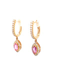 18K Rose Gold Fancy Sapphire Earring