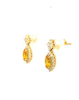 18K Yellow Gold Fancy Sapphire Earring