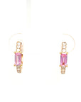 18K Rose Gold Fancy Sapphire Earring