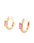 18K Rose Gold Fancy Sapphire Earring