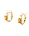 18K Yellow Gold Fancy Sapphire Diamond Earring