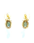 18K Yellow Gold Fancy Sapphire Diamond Earring