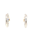 18K White Gold Sapphire Diamond Earring