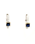 18K White Gold Sapphire Earring