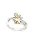 18K White Gold Yellow Diamond Ring
