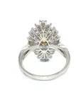 18K White Gold Yellow Diamond Ring