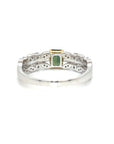 18K White Gold Emerald FS Lovely lvy Lace Diamond Ring