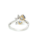 18K White Gold Sapphire Diamond Ring