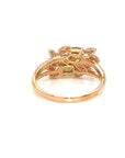 18K Rose Gold Double Deck YD Glam Diamond Ring