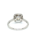 18K White Gold Yellow Diamond Halo Ring