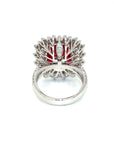 18K White Gold Ruby Diamond Ring