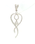 18K White Gold Dynamic Heart Cluster Diamond Pendant