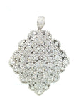 18K White Gold Diamond Pendant