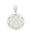 18K White Gold Diamond Pendant