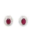 18K White Gold Diamond Earring