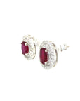 18K White Gold Diamond Earring
