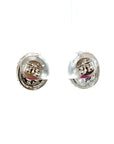 18K White Gold Diamond Earring