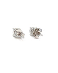 18K White Gold Classic Four Prongs Diamond Earrings