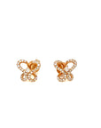 18K Rose Gold Small Holo Butterfly Diamond Earrings