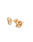 18K Rose Gold Small Holo Butterfly Diamond Earrings
