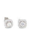 18K White Gold Diamond Earring