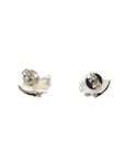 18K White Gold Four Diamond Pearl Earrings