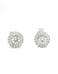 18K White Gold Diamond Earring