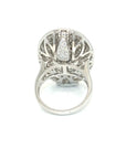18K White Gold Six Layers Lotus Cluster Diamond Ring