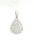 18K White Gold Diamond Pendant