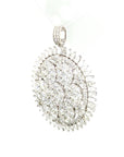 18K White Gold Diamond Pendant