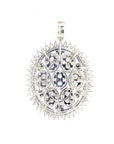 18K White Gold Diamond Pendant