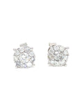 18K White Gold Diamond Earring