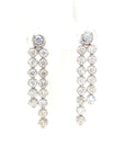18K White Gold Diamond Earring