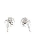 18K White Gold Mary Heart Diamond Earrings