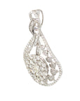 18K White Gold Diamond Pendant