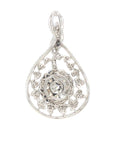 18K White Gold Diamond Pendant