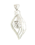 18K White Gold Diamond Pendant