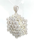 18K White Gold Diamond Pendant