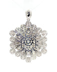 18K White Gold Diamond Pendant