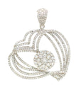 18K White Gold Diamond Pendant