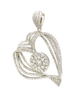 18K White Gold Diamond Pendant