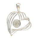 18K White Gold Diamond Pendant