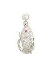 18K White Gold Fish Diamond Pendant