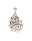 18K White Gold Fish Diamond Pendant