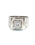 18K White Gold Diamond Men's Ring Setting