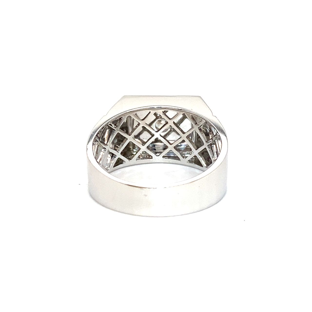 18K White Gold Diamond Men's Ring Setting