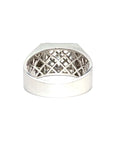 18K White Gold Diamond Men's Ring