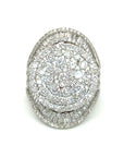18K White Gold Max Theatre Lotus Cluster Diamond Ring