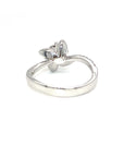 18K White Gold Duo Colour  Illu Top Band Diamond Ring